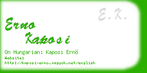 erno kaposi business card